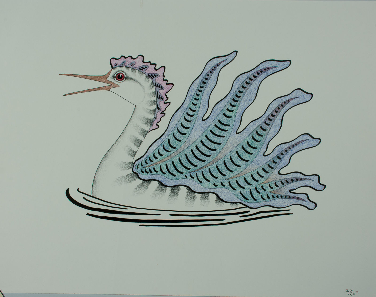 Aoudla Pudlat, Swimming Loon, ca. 1985