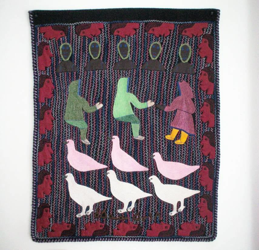 Elizabeth Quinanagnaq Angrnagangrniq, Dancers Watched by Spirits, Elders, and Birds, 2008