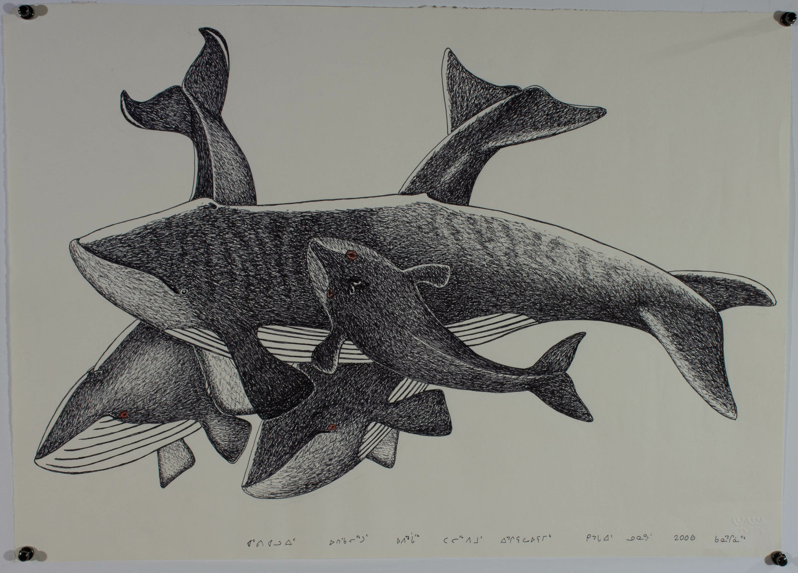 Kananginak Pootoogook, Pod of Whales, 2006