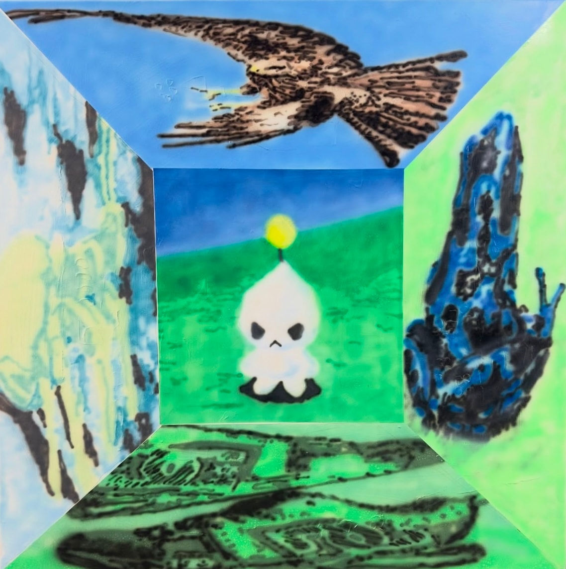 Jack Boucher, Airbrush brain rot, 2024