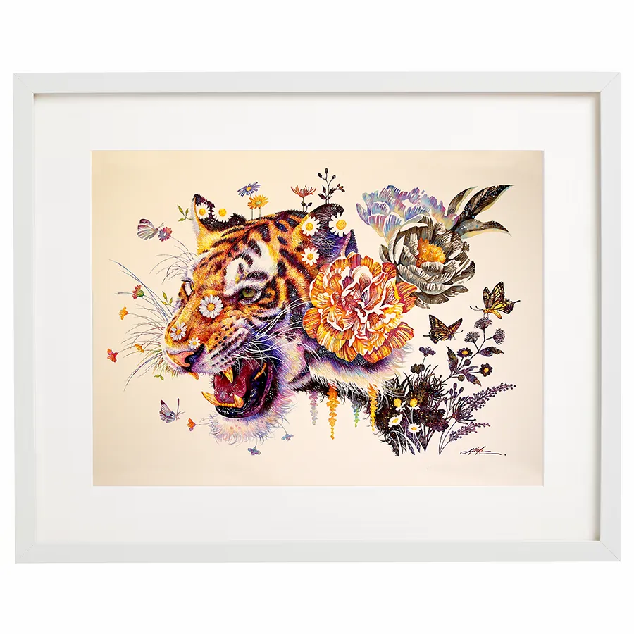 Hiroki Takeda, 虎 Limited Ed.80 (White Frame)