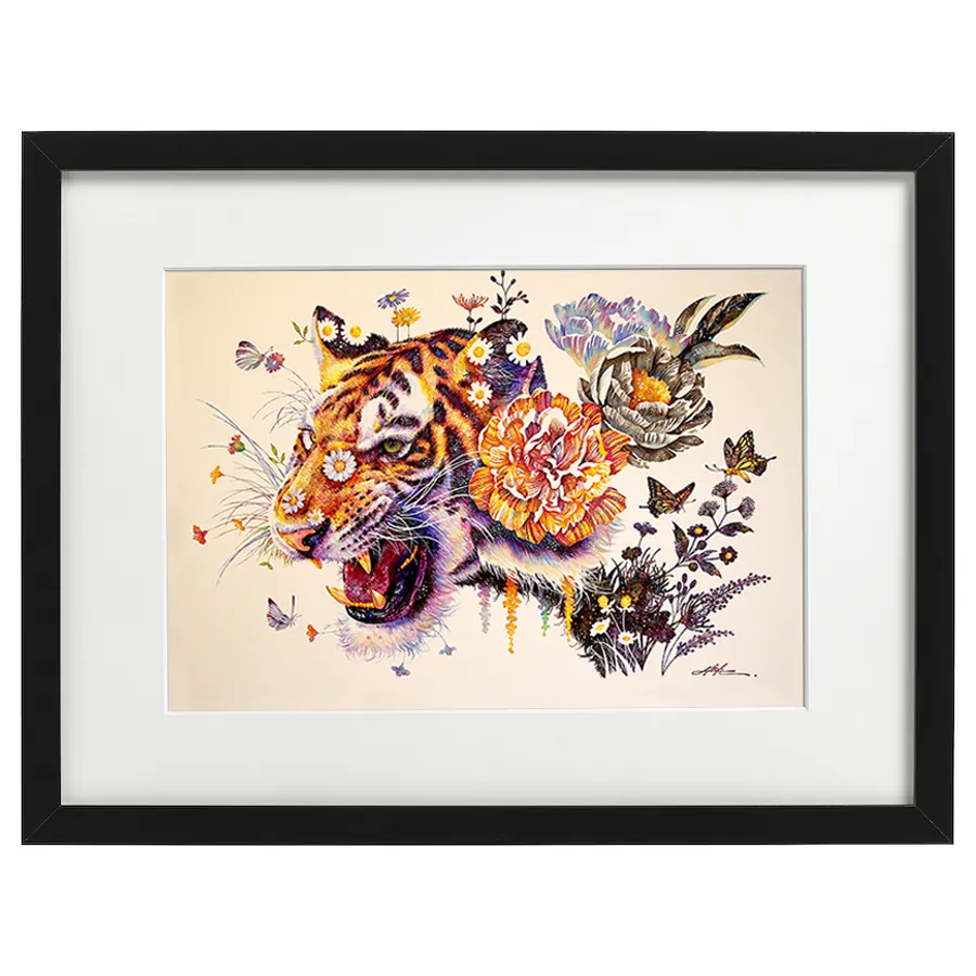 Hiroki Takeda, 虎 Limited Ed.80 (Black Frame)