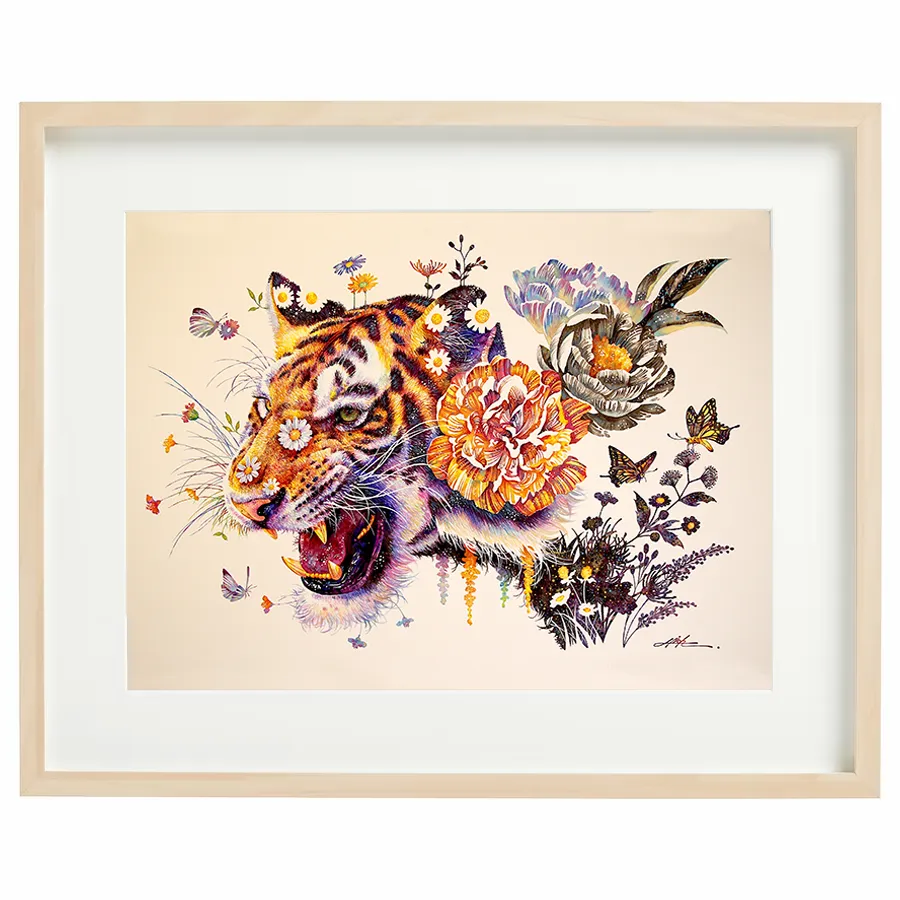 Hiroki Takeda, 虎 Limited Ed.80 (Milky White Frame)