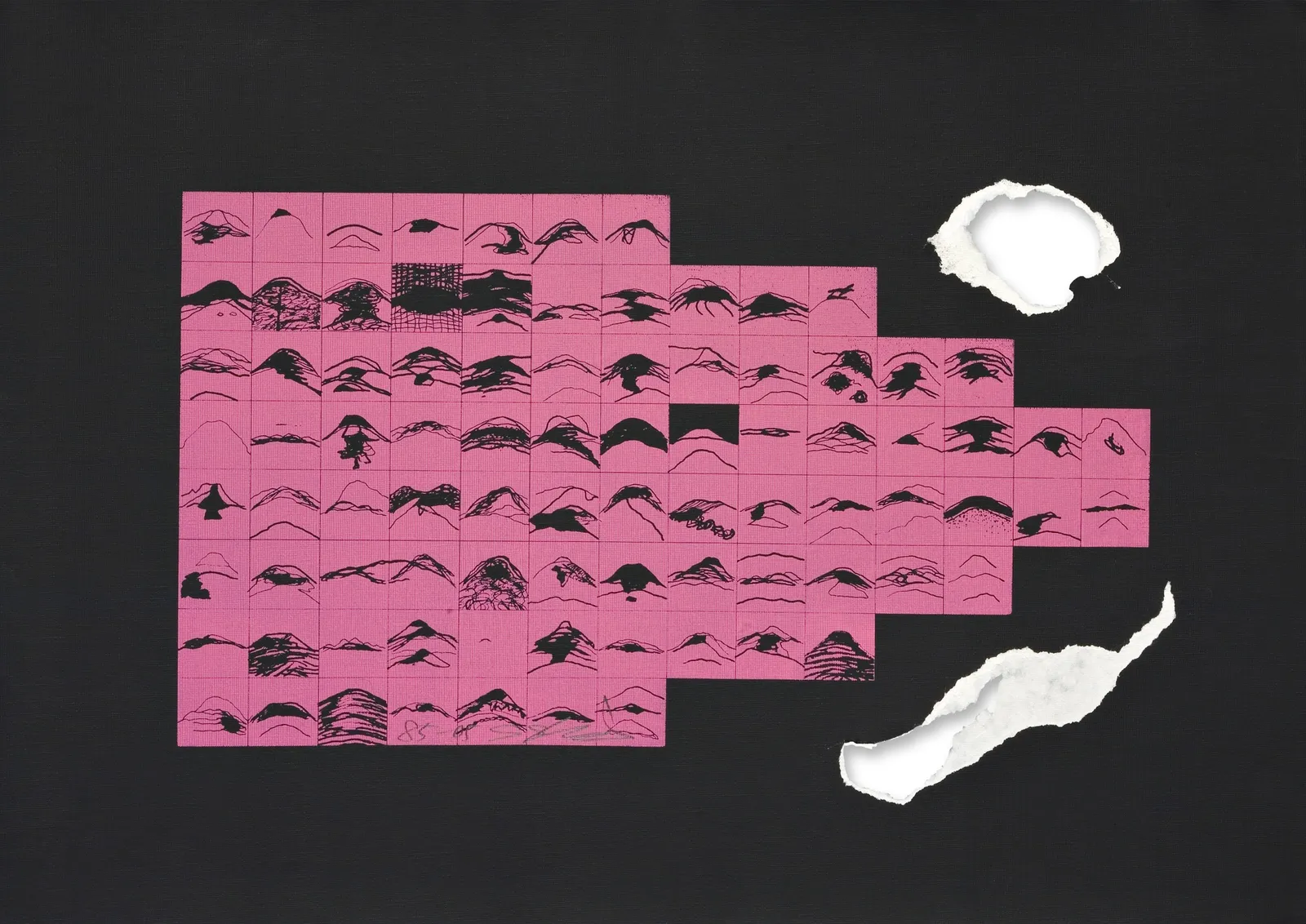 Shozo Shimamoto, Hole (Rose), 1985