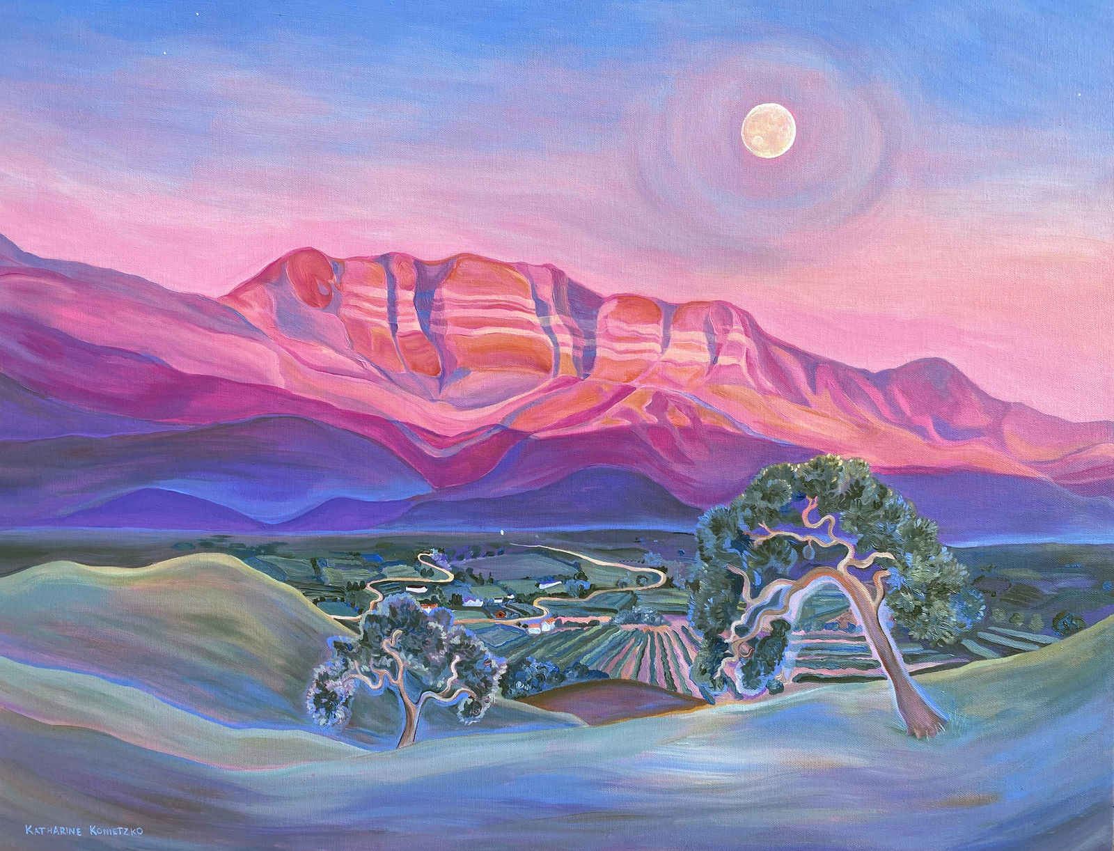 Katharine Konietzko, The Pink Moment of Ojai, 2024