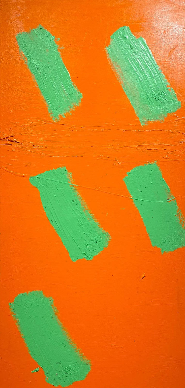 Rick Librizzi, untitled (green rectangles on orange), ca. 1992-2005