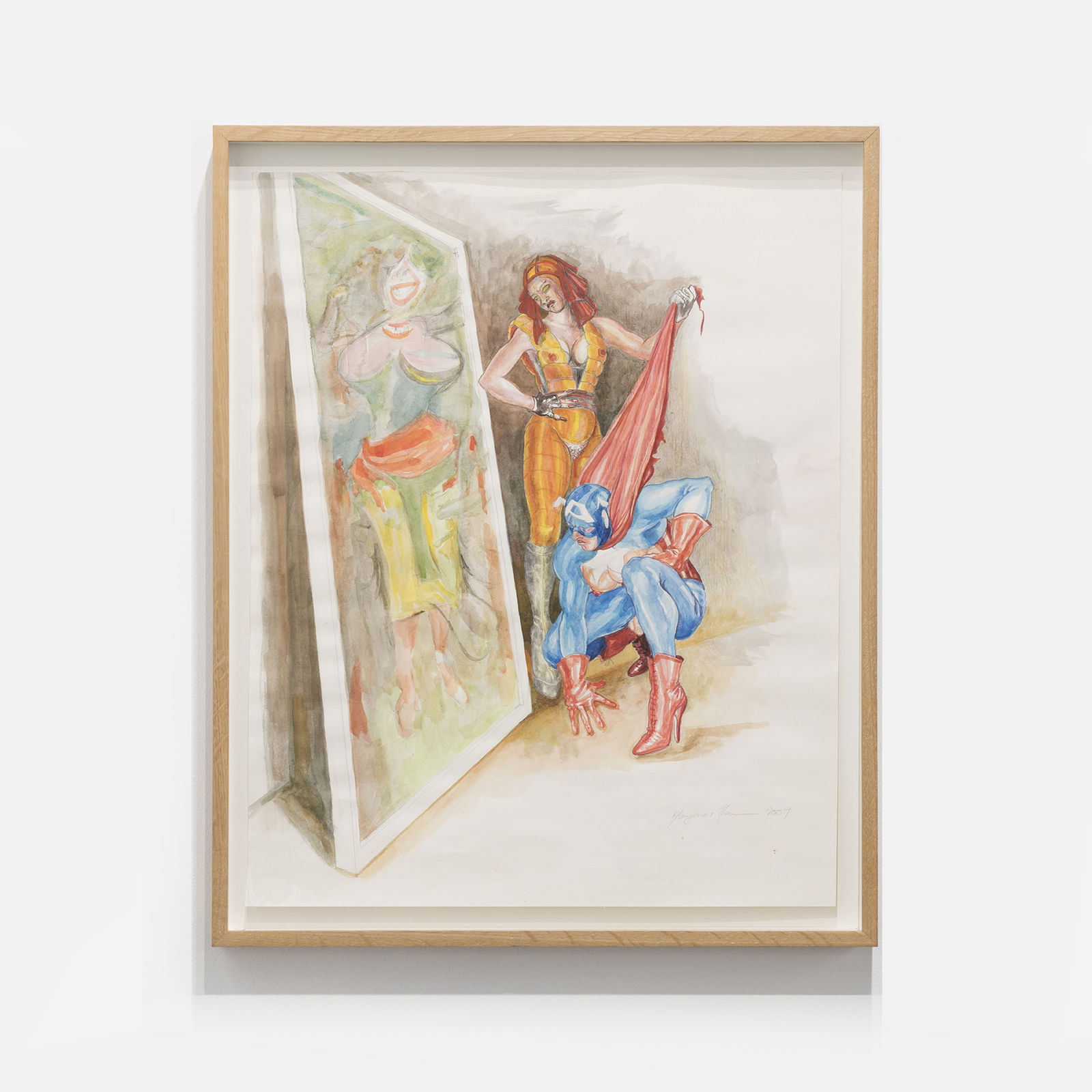 Margaret Harrison, What's That Long Red Limp Wrinkly Thing You're Pulling On?, 2009