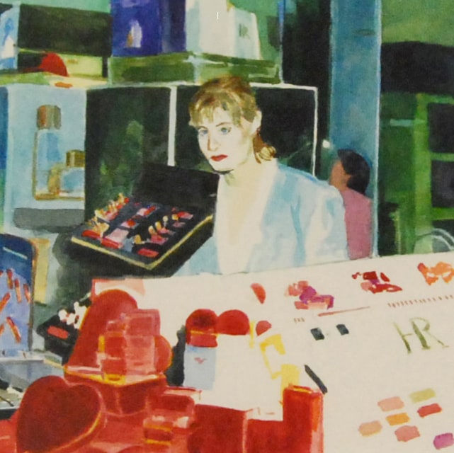 Margaret Harrison, Scents of Identity: Fenwicks store, London (3), 1993