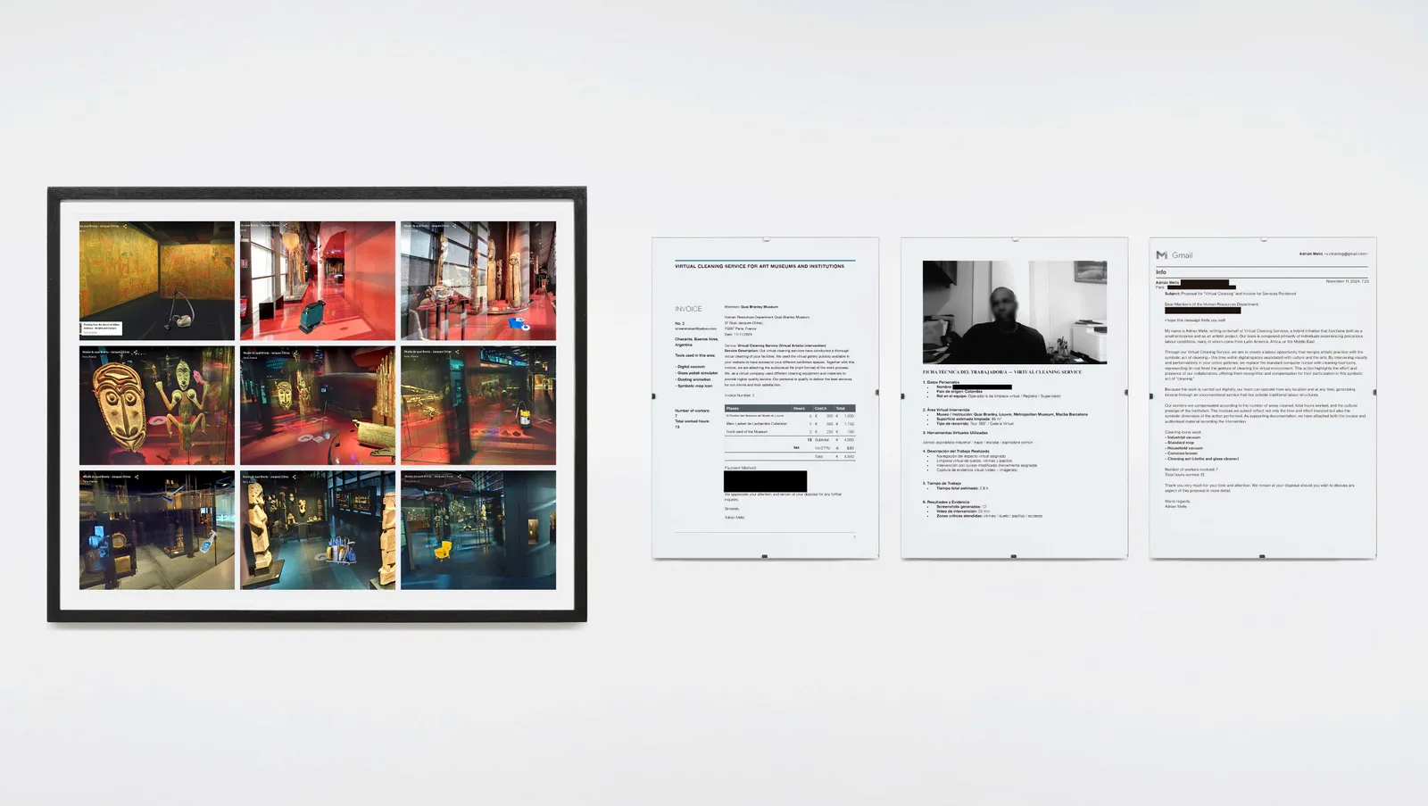 Adrian Melis, Virtual Cleaning Service for Museums and Art Institutions. Quai Branley Museum, 2025