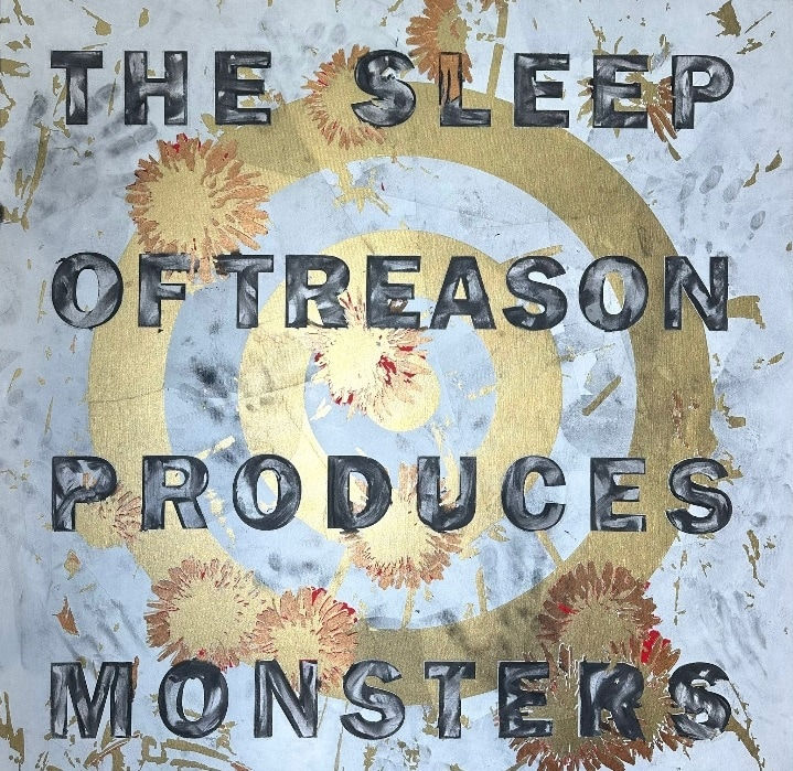 Kendell Geers, The Sleep of Treason Produces Monsters (After Francisco Goya), 2025