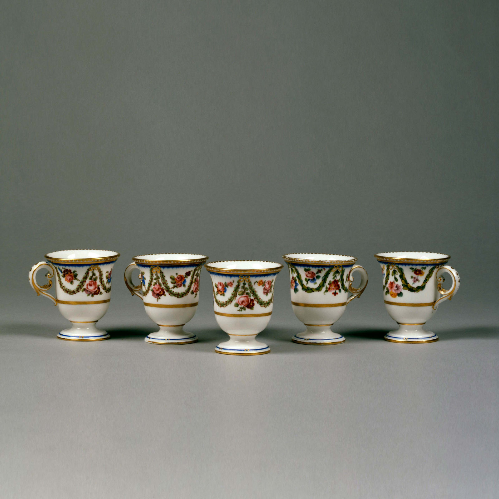 Sèvres Porcelain, Six Ice Cups from the Sparre Service, 1775