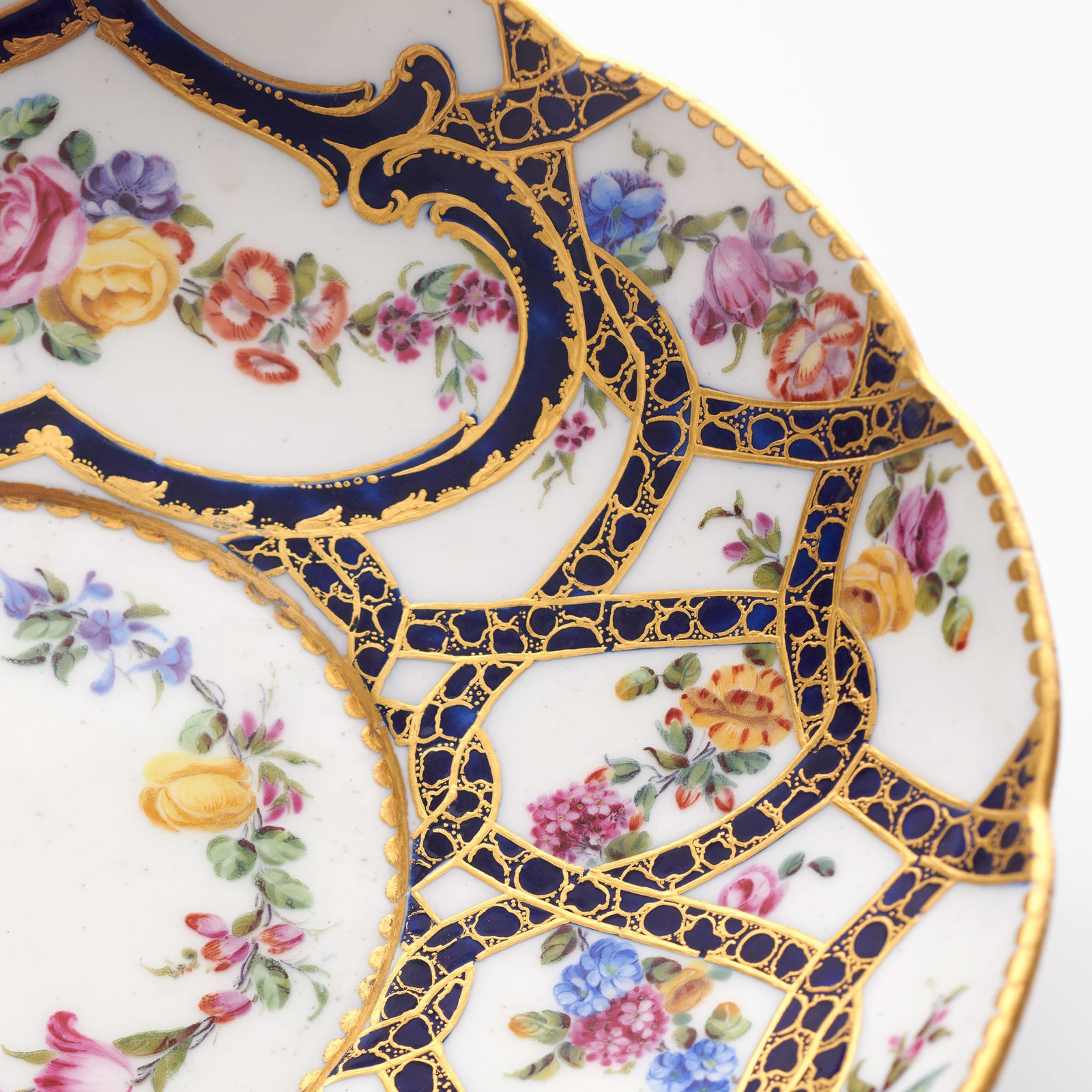Sèvres Porcelain, A Soft-Paste Sèvres Porcelain Dish possibly purchased by the Duc de Bourgogne, older brother of Louis XVI, 1760