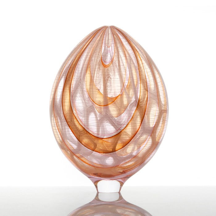 Tobias Møhl, Pink and Orange Glassweaver Vessel, 2021