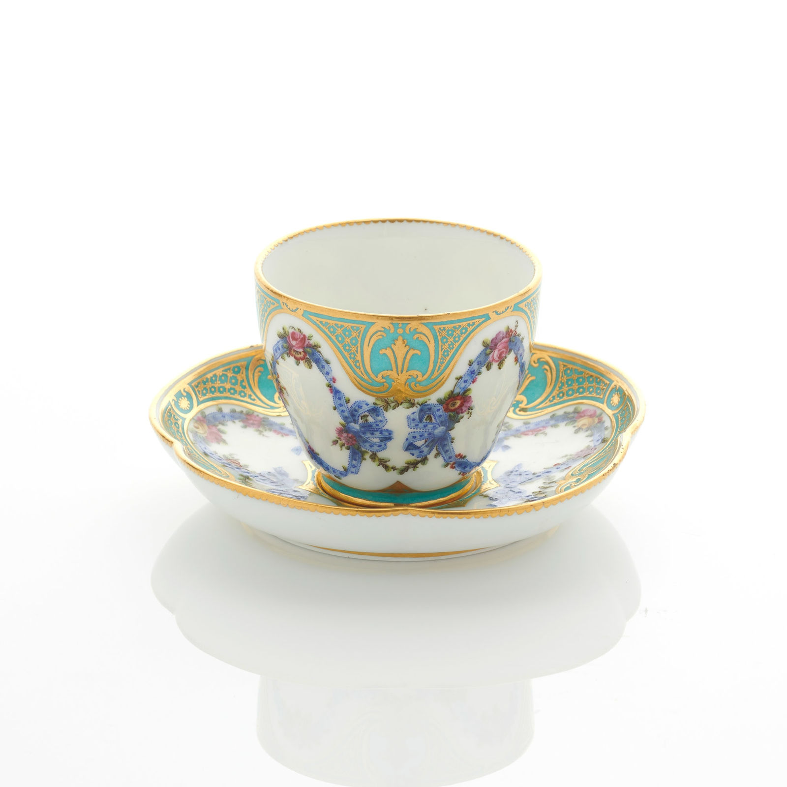 Sèvres Porcelain, A Sèvres Cup & Saucer probably purchased by Louis XV, 1761