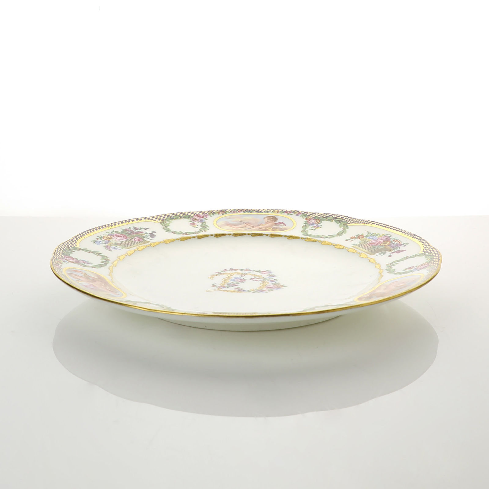 Sèvres Porcelain, A Soft-Paste Sèvres Porcelain Plate made for Madame du Barry, 1773