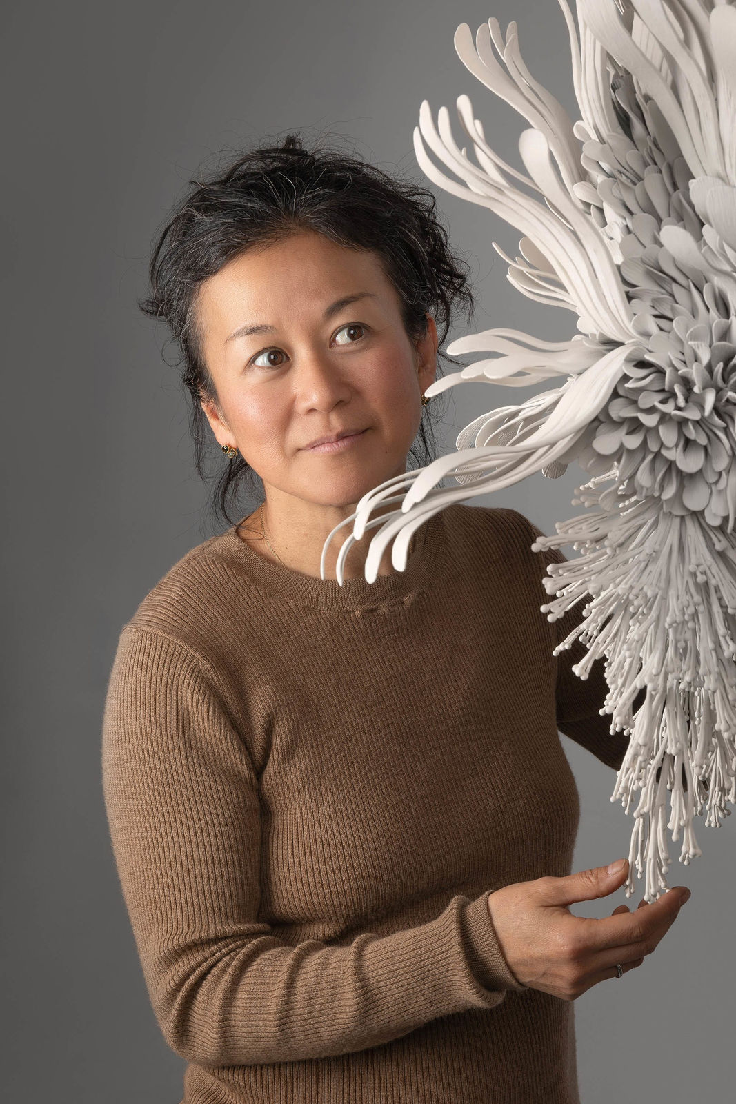 Junko Mori, Floating Chandelier; Pistia, 2024