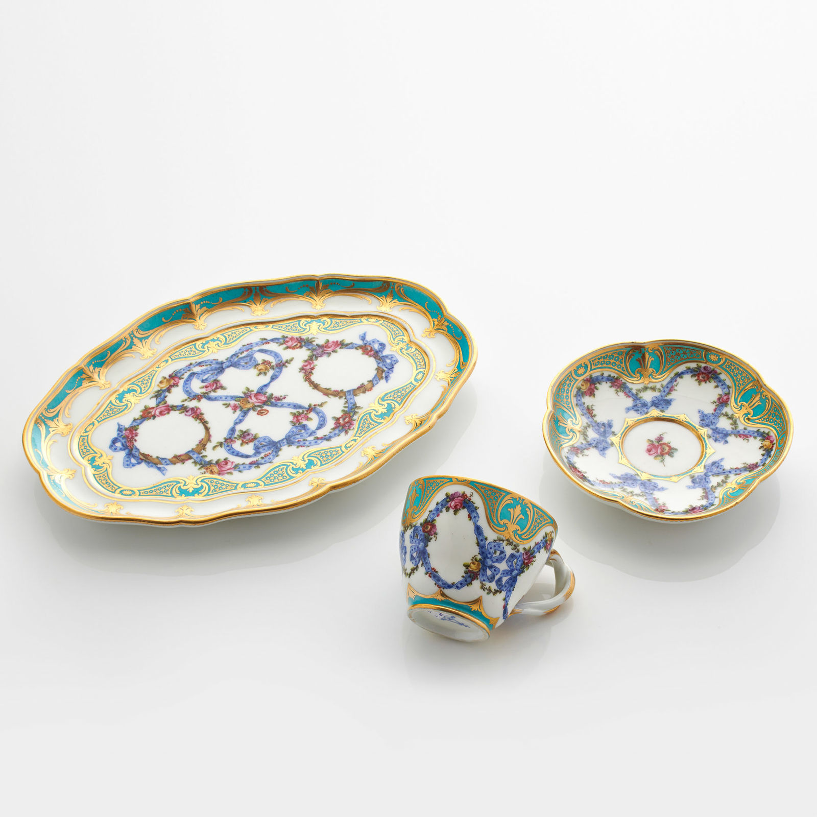 Sèvres Porcelain, A Sèvres Cup & Saucer probably purchased by Louis XV, 1761