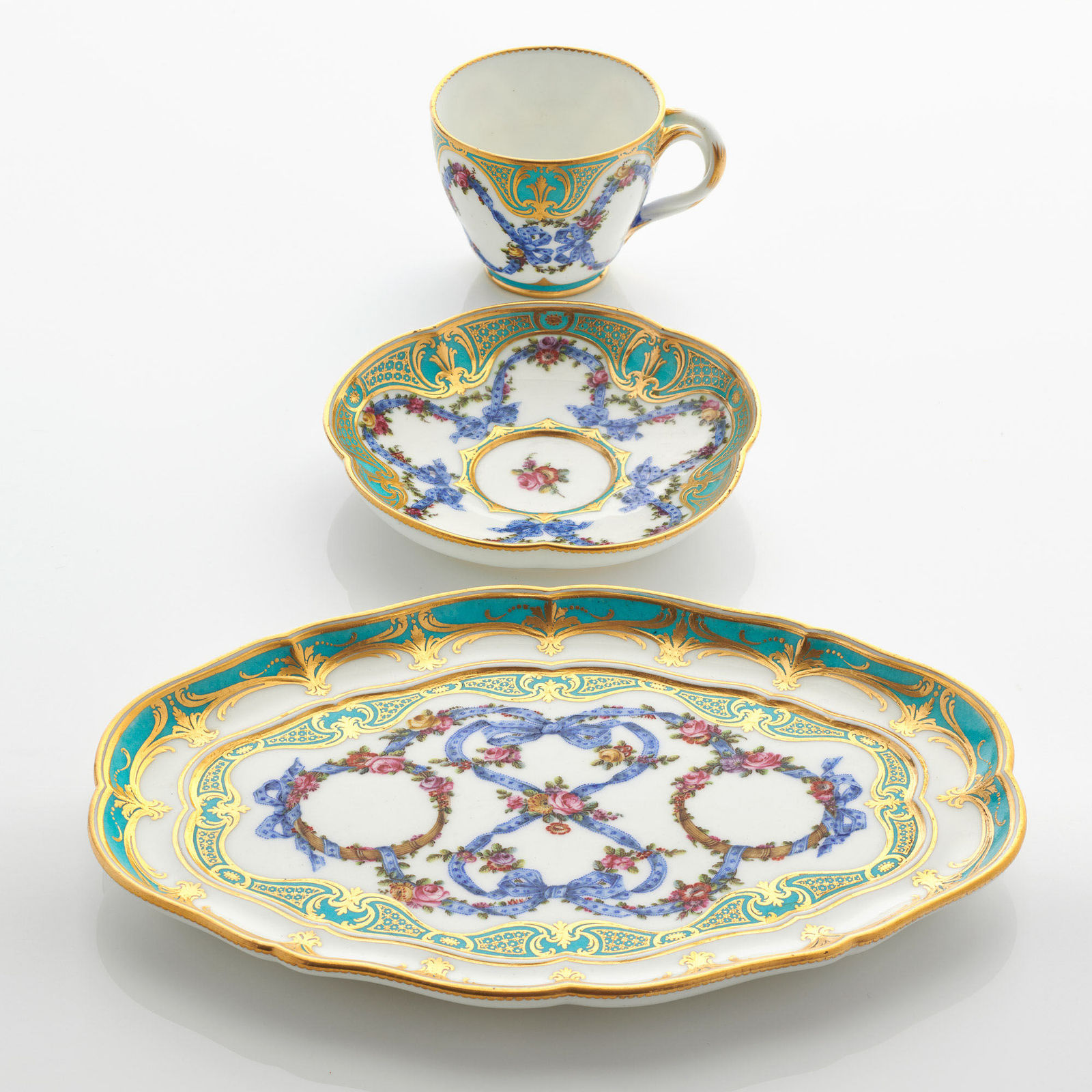 Sèvres Porcelain, A Sèvres Cup & Saucer probably purchased by Louis XV, 1761