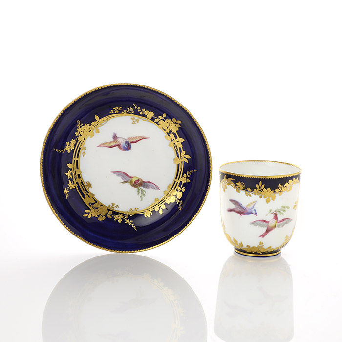 Sèvres Porcelain, A Soft-Paste Vincennes Cup & Saucer, 1754