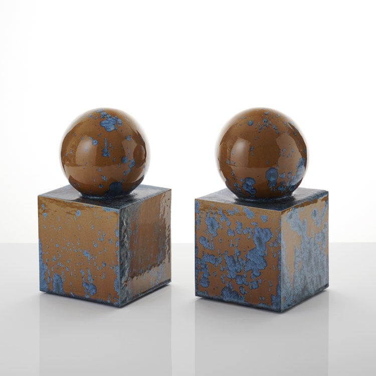 Kate Malone, A Pair of Spheres and Cubes, 2020