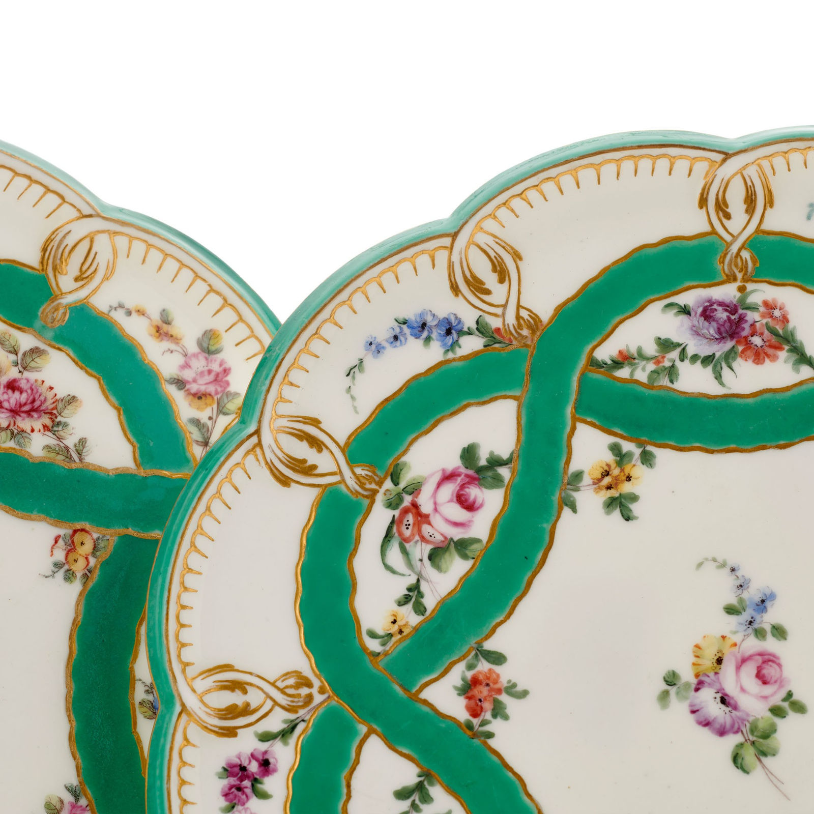 Sèvres Porcelain, A Pair of Royal Sèvres Stands for Ice Cups, 1758