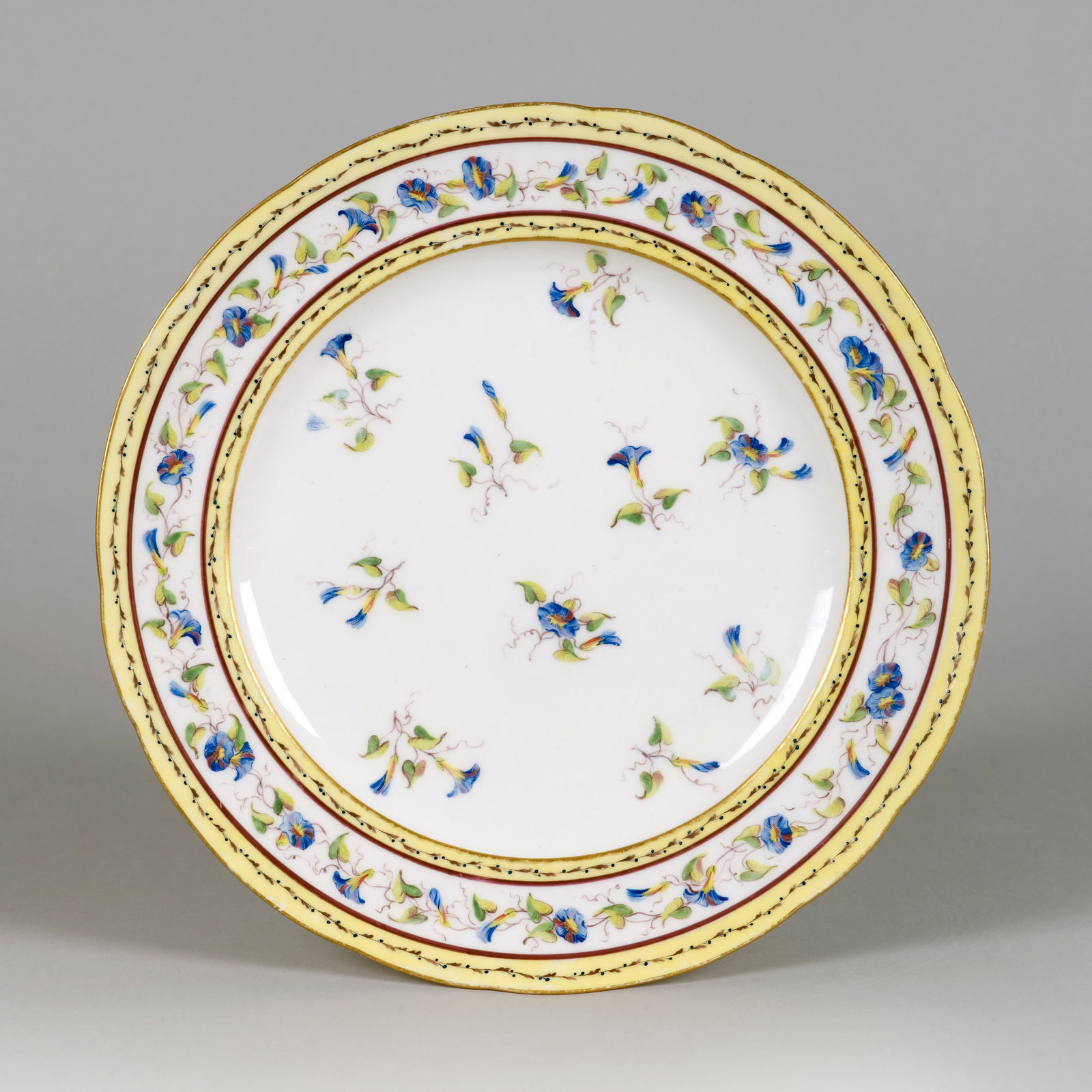 Sèvres Porcelain, A Pair of Sèvres Soft Paste Plates, 1787