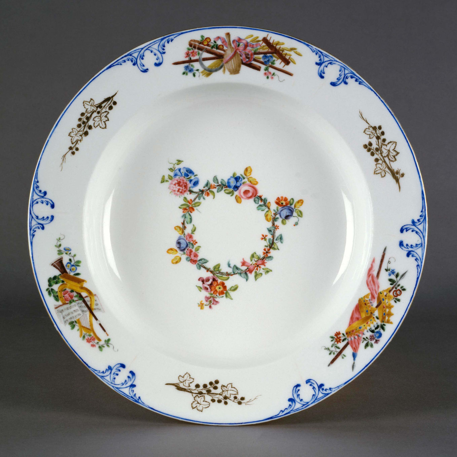 Sèvres Porcelain, A Soup Plate delivered to Louis XV at Versailles, 1763