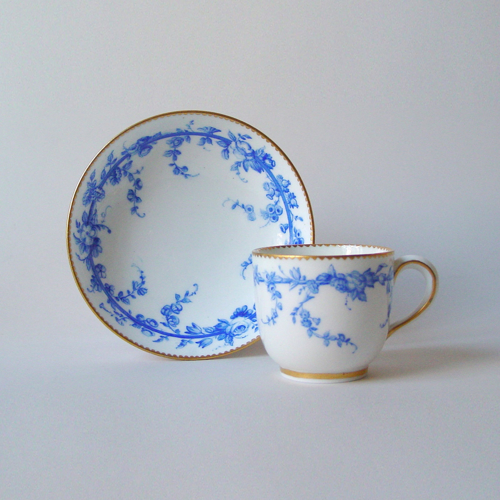 Sèvres Porcelain, A Pair of Cups & Saucers, 1765-67