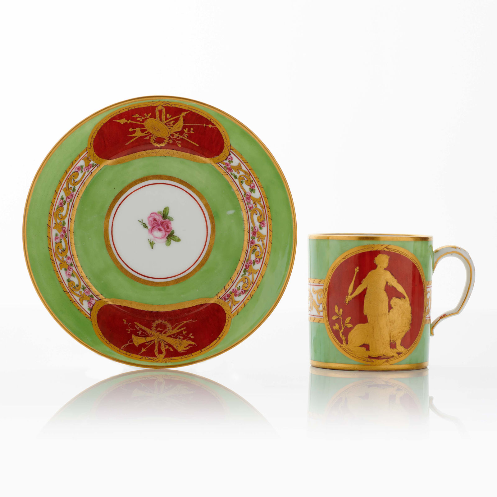 Sèvres Porcelain, A French 18th Century Hard-Paste Sèvres Cup and Saucer, 1782