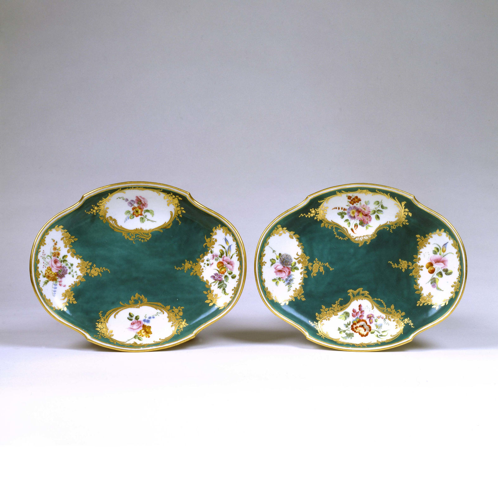 Sèvres Porcelain, A Pair of Vincennes Dishes, 1756