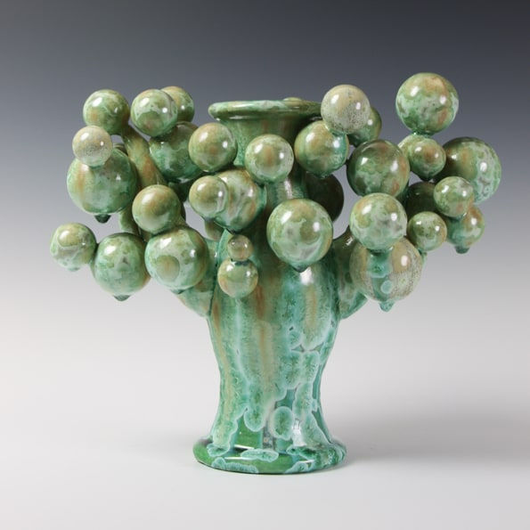 Kate Malone, A Green Atomic Tree Candlestick, 2013