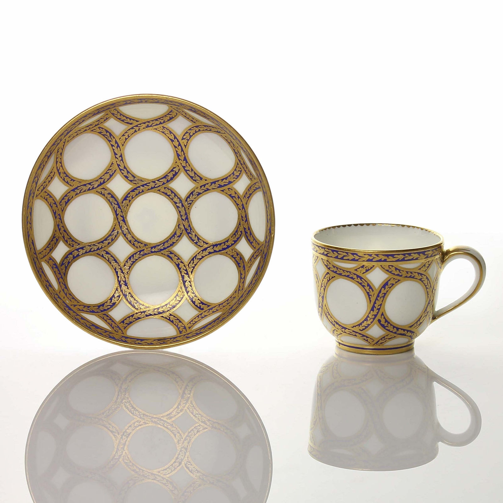 Sèvres Porcelain, A Sèvres Cup & Saucer, circa 1770