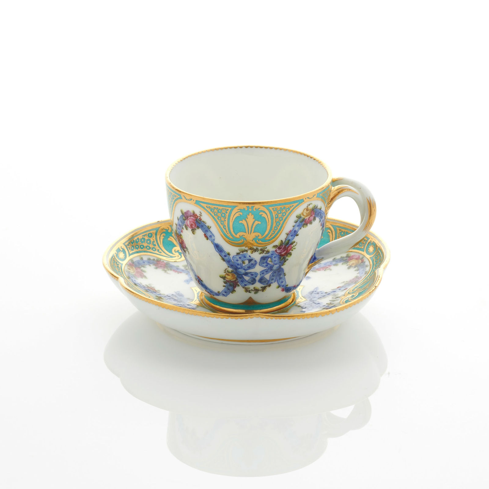 Sèvres Porcelain, A Sèvres Cup & Saucer probably purchased by Louis XV, 1761