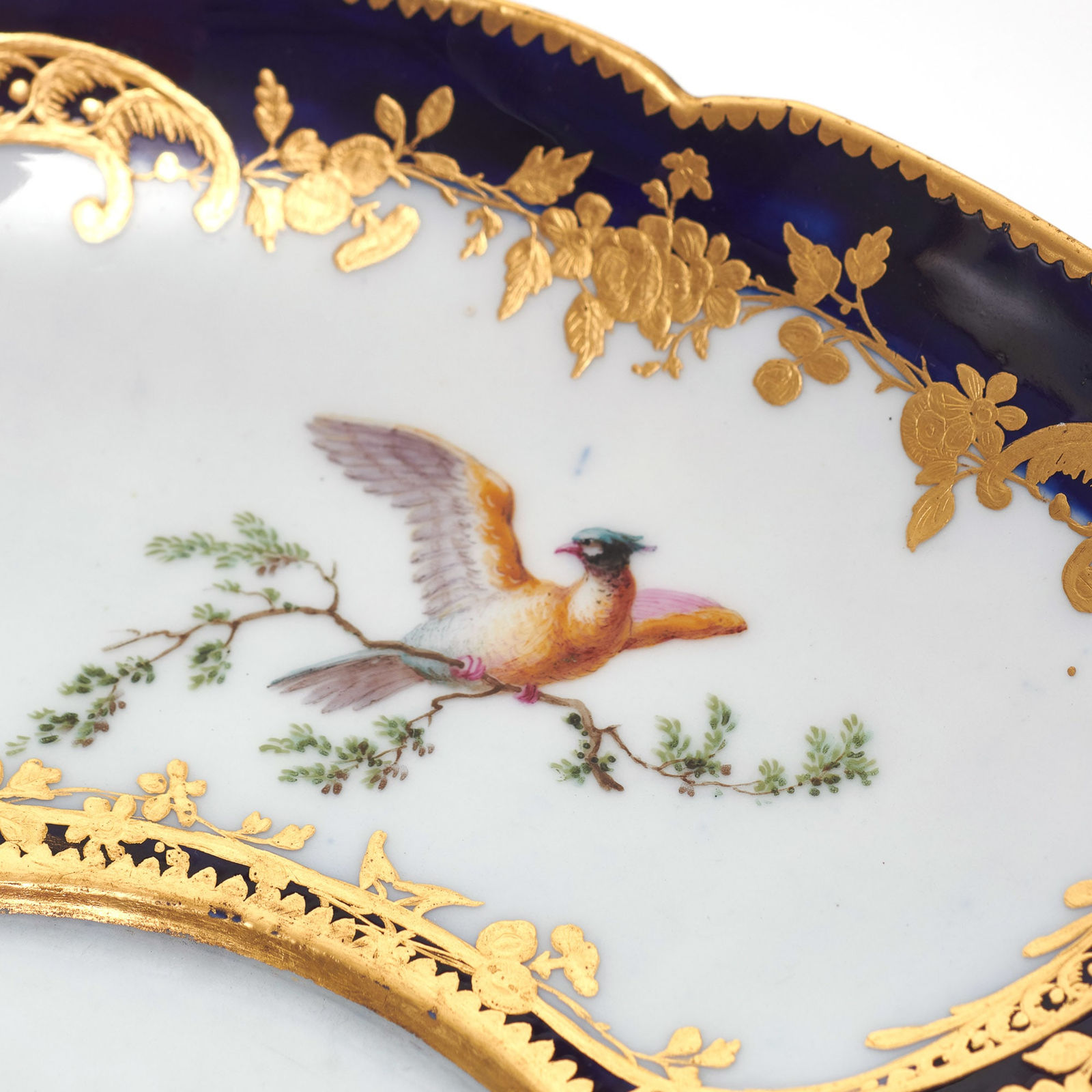 Sèvres Porcelain, A Soft-Pate Vincennes Porcelain Ecuelle, Cover & Stand, 1754