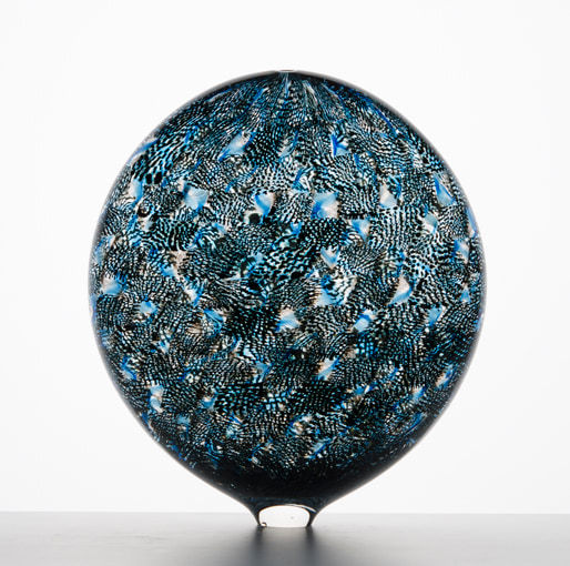 Tobias Møhl, Steel Blue Glassweaver Vessel, 2015