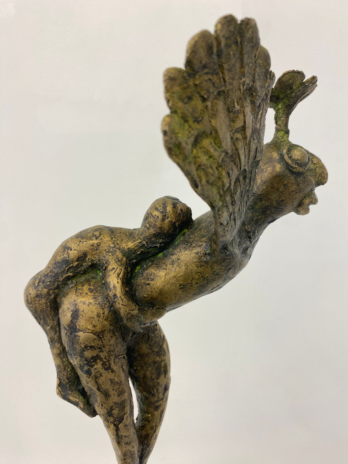 Hervé Yamguen sculpture. Bronze. Historical Cameroonian artist. Abstract figurative. AFIKARIS Gallery. Contemporary African Art in Paris. Cercle Kapsiki.