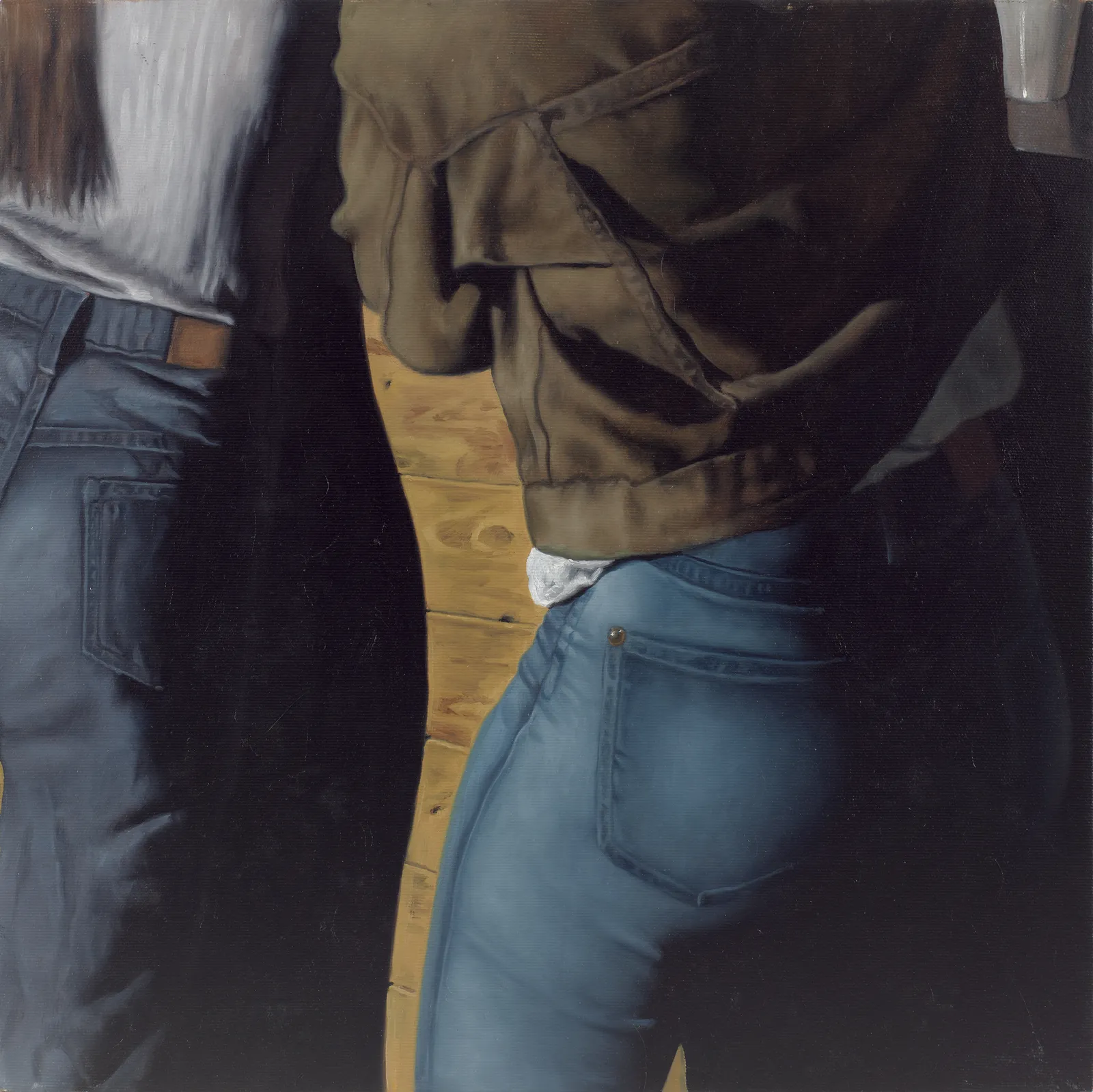 Figurative painting by Mohamed Saïd Chair, contemporary Moroccan artist. His works reinvent the human figure through a chiaroscuro aesthetic inherited from 17th century oil painting, blending hyperrealism and modern sensibility. AFIKARIS Gallery, contemporary African art in Paris. Peinture figurative de Mohamed Saïd Chair, artiste marocain contemporain. Ses œuvres réinventent la figure humaine dans une esthétique du clair-obscur héritée de la peinture à l'huile du XVIIe siècle, mêlant hyperréalisme et sensibilité moderne. Galerie AFIKARIS, art contemporain africain à Paris.