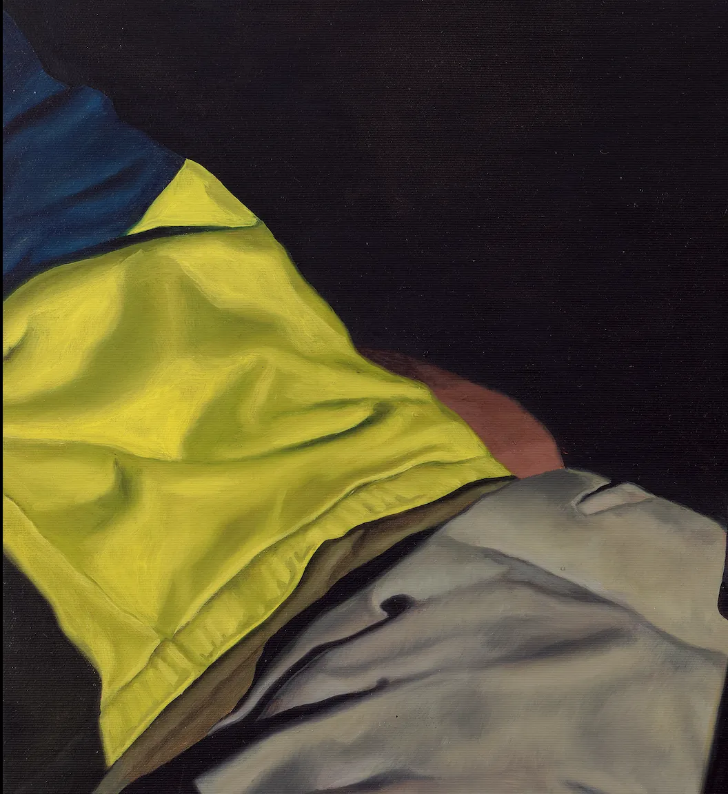 Figurative painting by Mohamed Saïd Chair, contemporary Moroccan artist. His works reinvent the human figure through a chiaroscuro aesthetic inherited from 17th century oil painting, blending hyperrealism and modern sensibility. AFIKARIS Gallery, contemporary African art in Paris. Peinture figurative de Mohamed Saïd Chair, artiste marocain contemporain. Ses œuvres réinventent la figure humaine dans une esthétique du clair-obscur héritée de la peinture à l'huile du XVIIe siècle, mêlant hyperréalisme et sensibilité moderne. Galerie AFIKARIS, art contemporain africain à Paris.