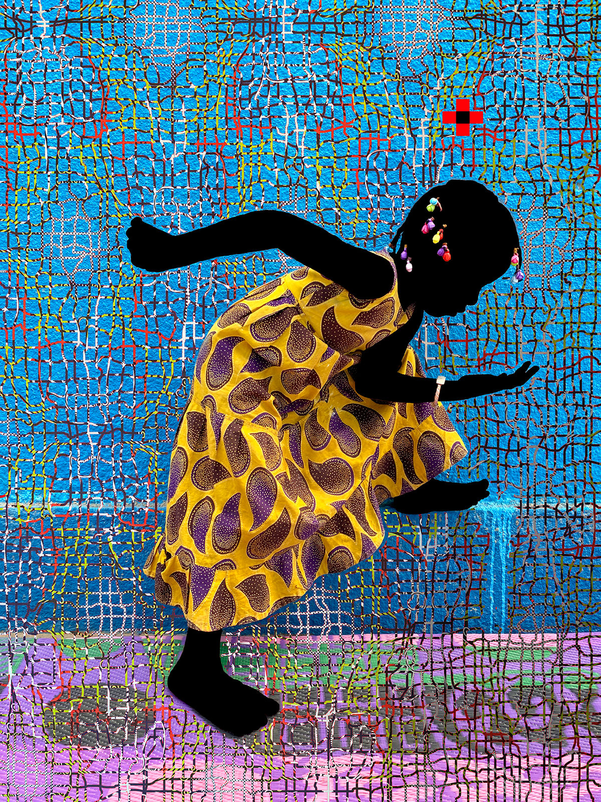 Saidou Dicko photograph. Burkinabè Artist. Contemporary African Art in Paris. AFIKARIS Gallery. Self-taught artist. Painted photography. Echoes to Peulh tradition. Figurative and poetic photography.