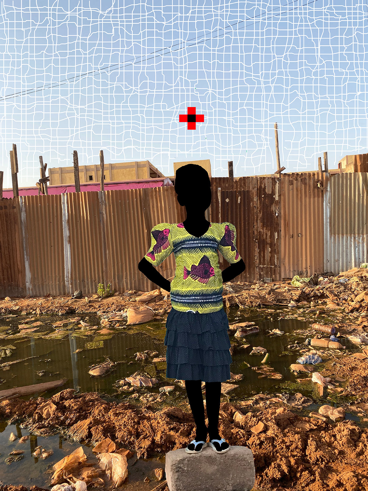 Burkinabè Artist. Contemporary Art. Self-taught artist. Painted photography. Watercolour on paper. Echoes to Peulh tradition. Figurative and poetic photography.