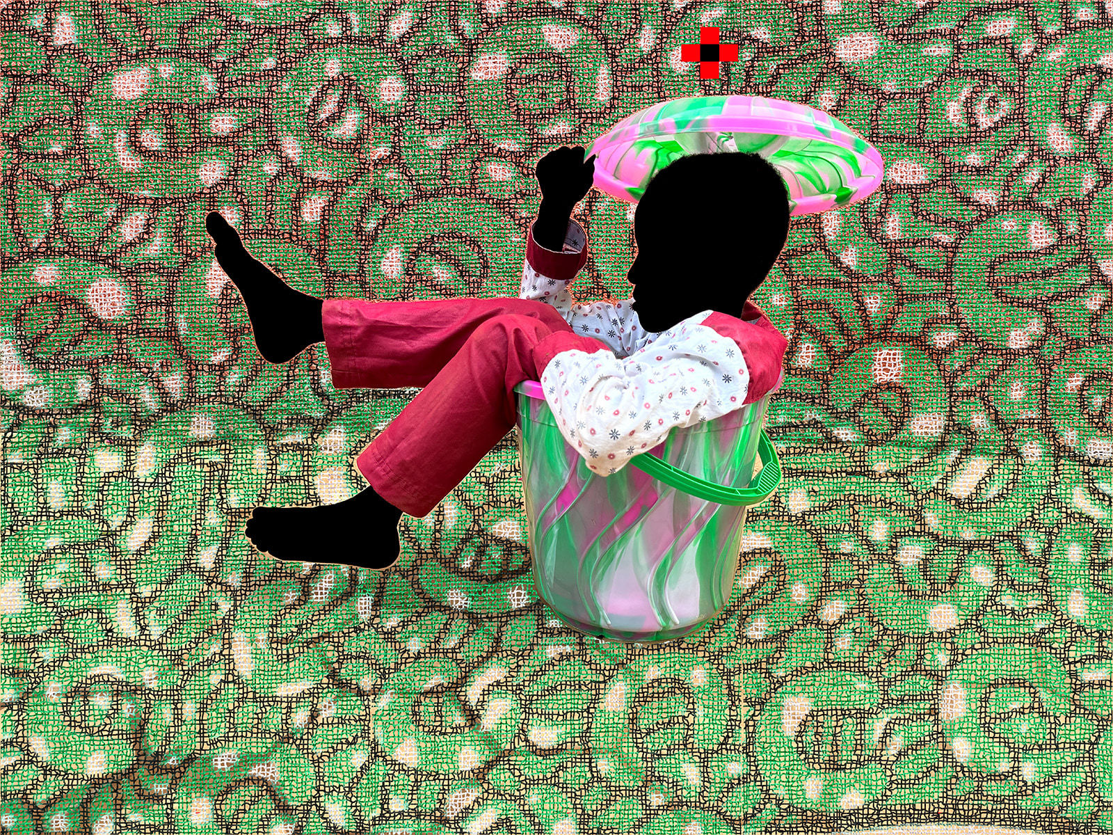 Saidou Dicko photograph. Burkinabè Artist. Contemporary African Art in Paris. AFIKARIS Gallery. Self-taught artist. Echoes to Peulh tradition. Figurative and poetic.