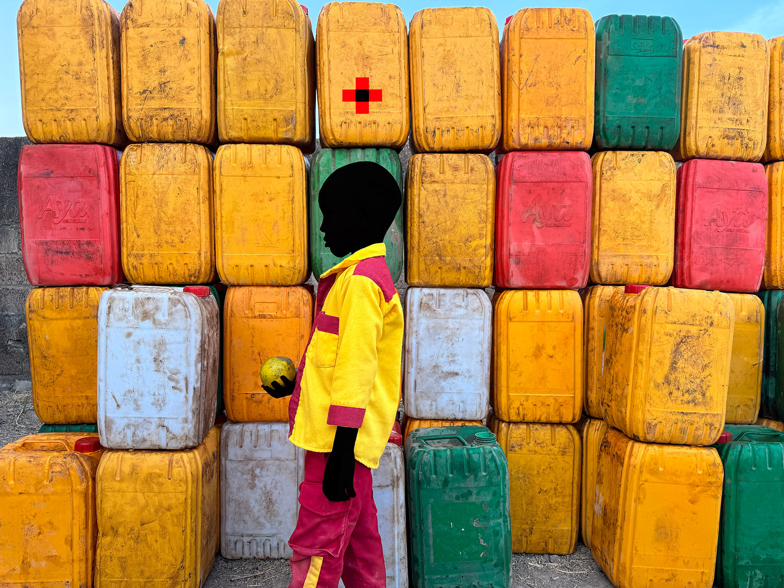 Saidou Dicko photograph. Burkinabè Artist. Contemporary African Art in Paris. AFIKARIS Gallery. Self-taught artist. Painted photography. Echoes to Peulh tradition. Figurative and poetic photography.