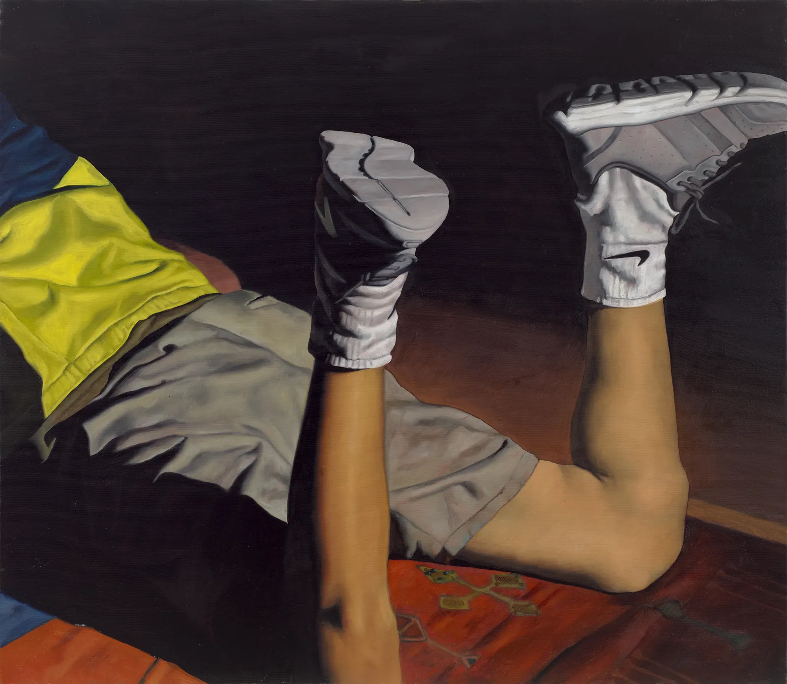 Figurative painting by Mohamed Saïd Chair, contemporary Moroccan artist. His works reinvent the human figure through a chiaroscuro aesthetic inherited from 17th century oil painting, blending hyperrealism and modern sensibility. AFIKARIS Gallery, contemporary African art in Paris. Peinture figurative de Mohamed Saïd Chair, artiste marocain contemporain. Ses œuvres réinventent la figure humaine dans une esthétique du clair-obscur héritée de la peinture à l'huile du XVIIe siècle, mêlant hyperréalisme et sensibilité moderne. Galerie AFIKARIS, art contemporain africain à Paris.
