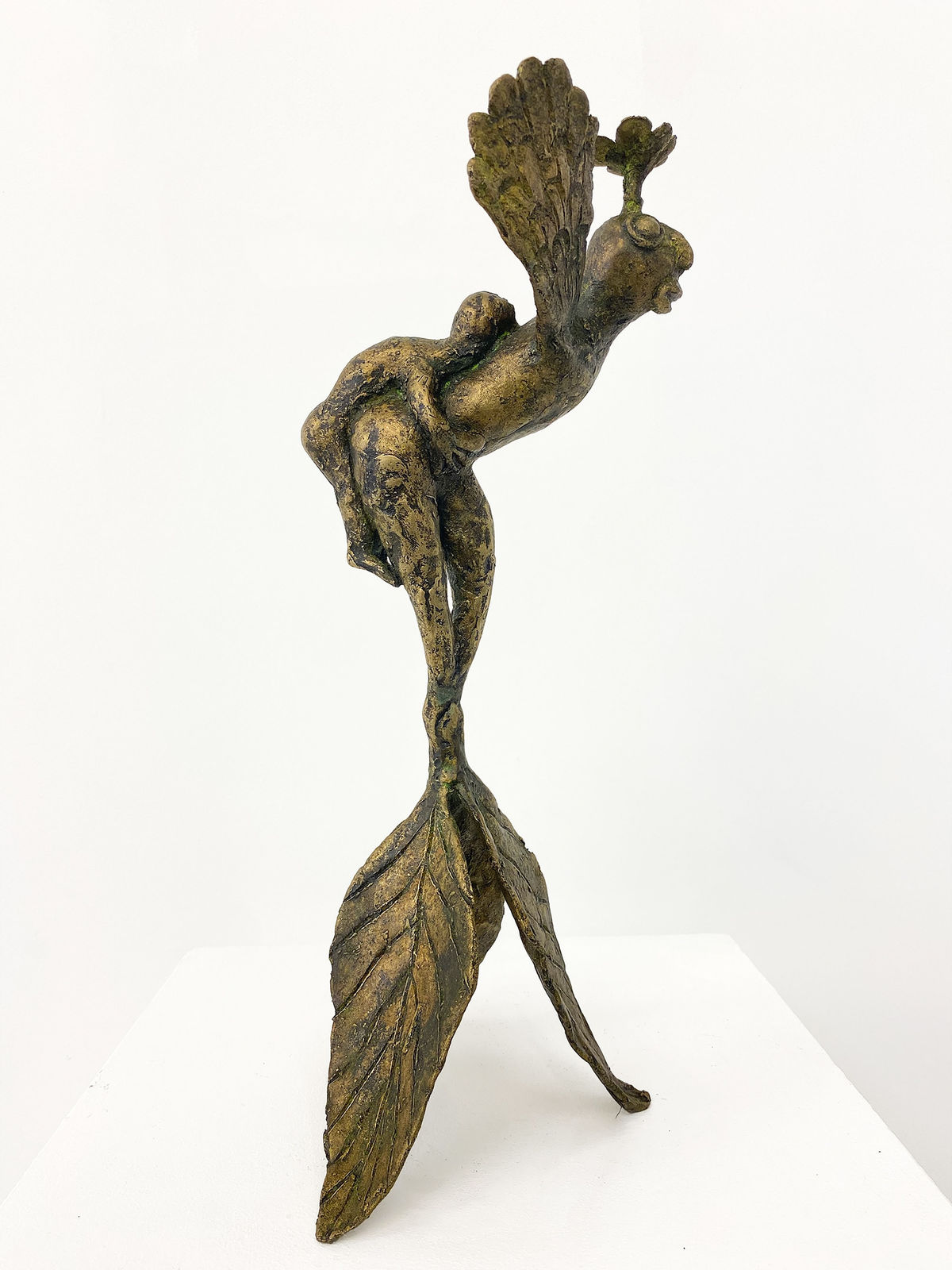 Hervé Yamguen sculpture. Bronze. Historical Cameroonian artist. Abstract figurative. AFIKARIS Gallery. Contemporary African Art in Paris. Cercle Kapsiki.