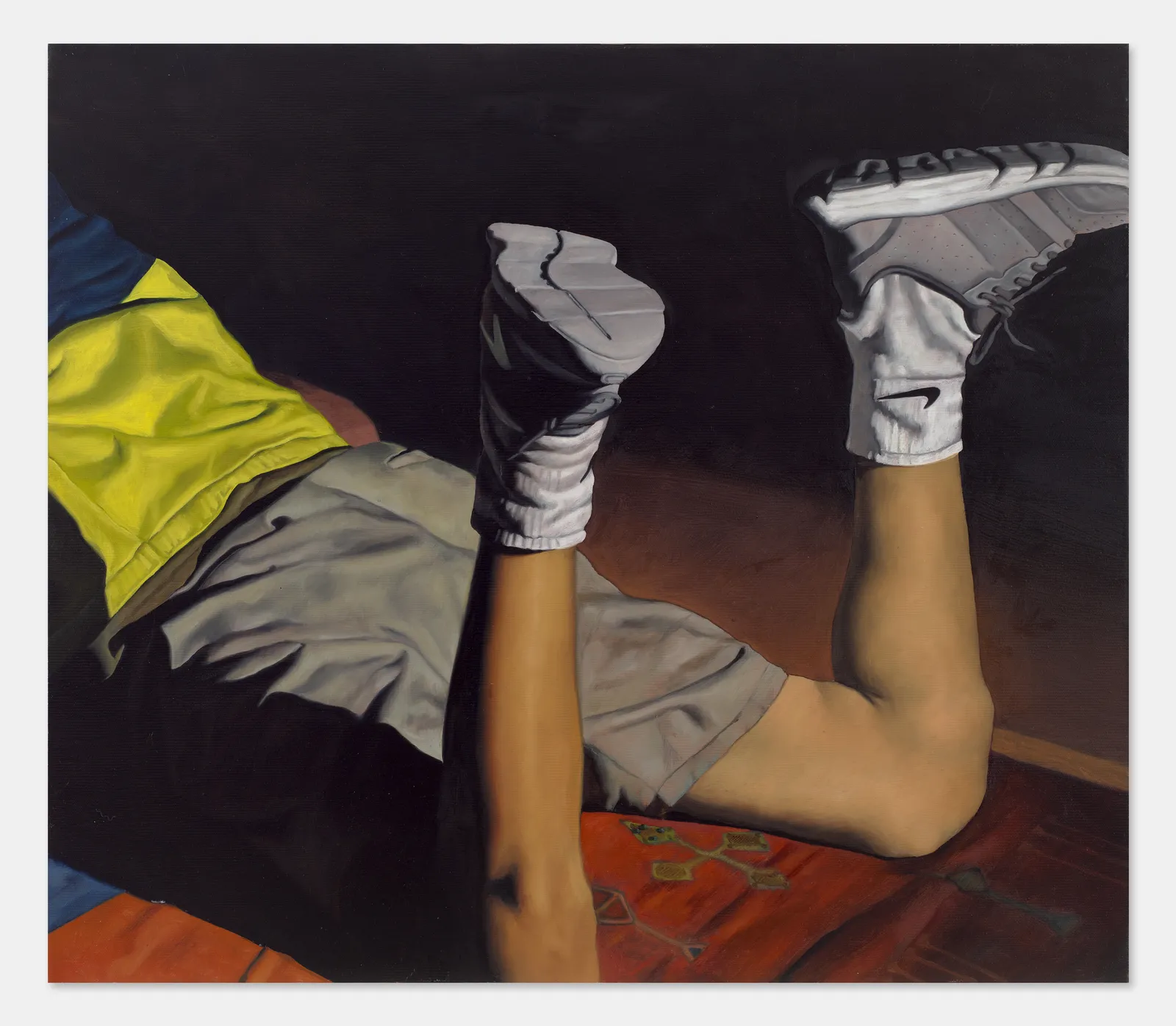 Figurative painting by Mohamed Saïd Chair, contemporary Moroccan artist. His works reinvent the human figure through a chiaroscuro aesthetic inherited from 17th century oil painting, blending hyperrealism and modern sensibility. AFIKARIS Gallery, contemporary African art in Paris. Peinture figurative de Mohamed Saïd Chair, artiste marocain contemporain. Ses œuvres réinventent la figure humaine dans une esthétique du clair-obscur héritée de la peinture à l'huile du XVIIe siècle, mêlant hyperréalisme et sensibilité moderne. Galerie AFIKARIS, art contemporain africain à Paris.