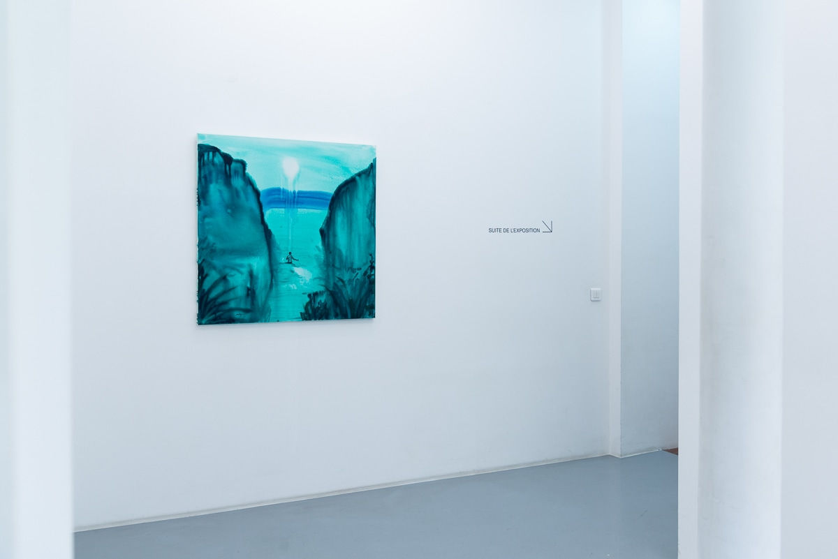 Omar Mahfoudi painting. Moroccan Artist. Contemporary art. Acrylic and ink on paper and canvas. Figurative. Abstraction. Cinematic paintings. Dreamy. Bold colours.