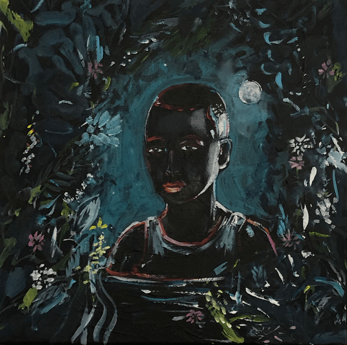 Omar Mahfoudi painting. Moroccan Artist. Contemporary art. Acrylic and ink on paper and canvas. Figurative. Abstraction. Cinematic paintings. Dreamy. Bold colours. Ink on paper.