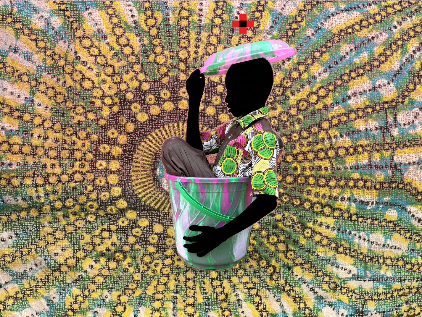 Saidou Dicko photograph. Burkinabè Artist. Contemporary Art. Self-taught artist. Painted photography. Watercolour on paper. Echoes to Peulh tradition. Figurative and poetic photography.