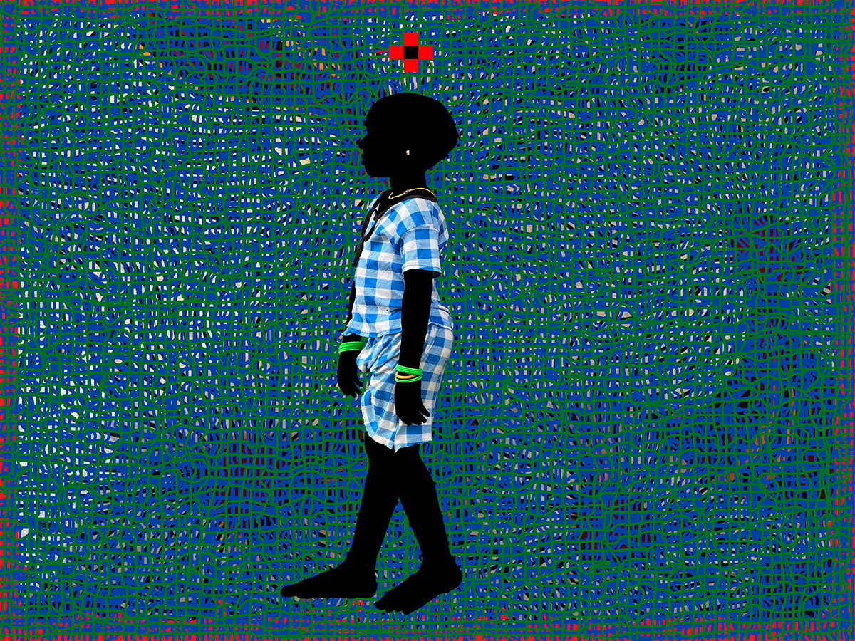 Saidou Dicko, La Vichyssoise de Ouaga T Feux d'Artifices 2Blue Green, 2020