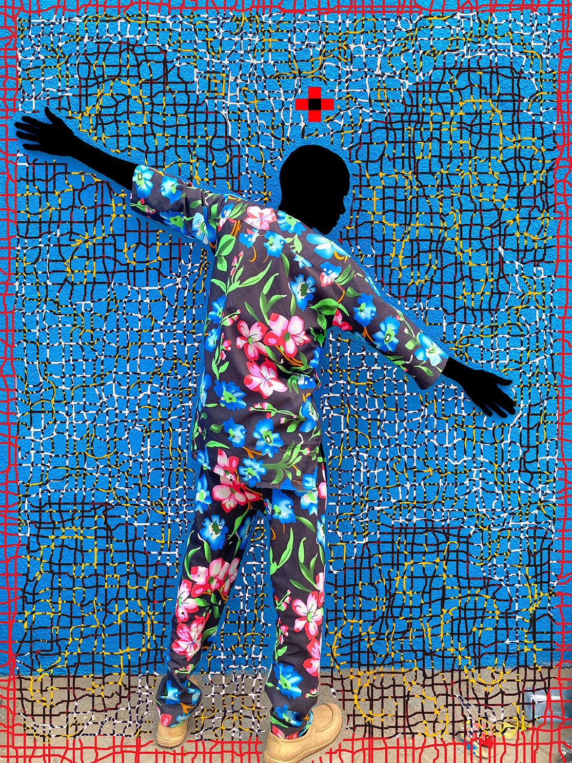 Saidou Dicko photograph. Burkinabè Artist. Contemporary African Art in Paris. AFIKARIS Gallery. Self-taught artist. Painted photography. Echoes to Peulh tradition. Figurative and poetic photography.